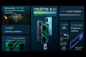 Realme 8 5G en Perú: todo sobre el teléfono con pantalla de 6.5” IPS y 90Hz, cámara de 48MP, procesador Dimensity 700 y batería de 5.000 mAh