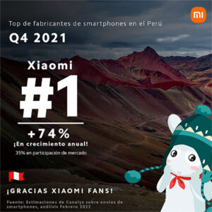 Xiaomi en Perú: se consolida como la marca número uno de smartphones