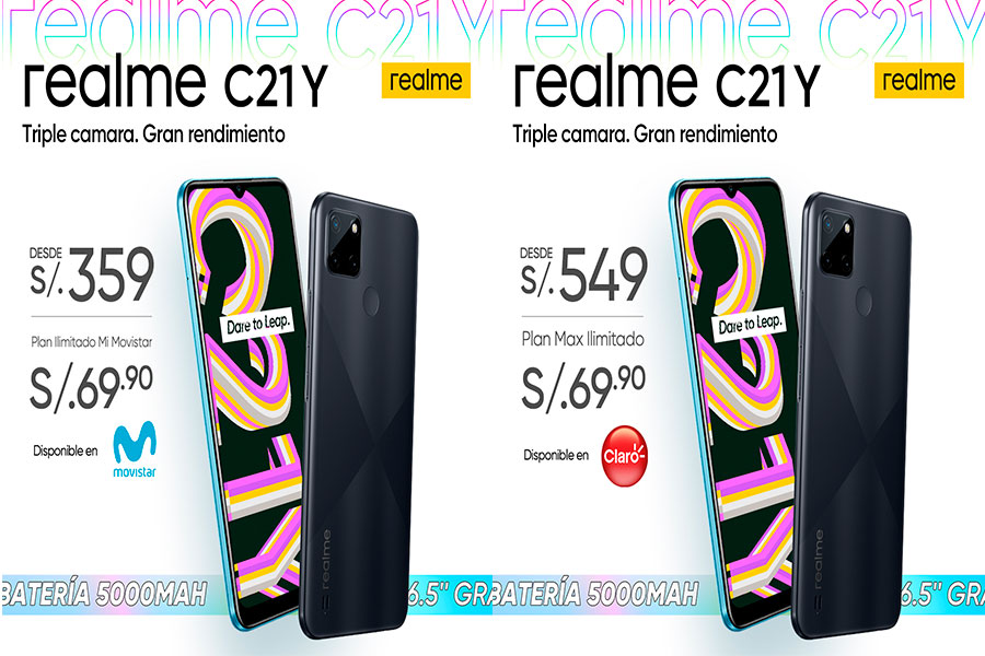 realme C21Y en Perú: ingresa a Claro y Movistar con precios de infarto