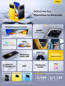 POCO X4 Pro 5G llega a Perú, conoce un poco más del smartphone de gama media con pantalla AMOLED