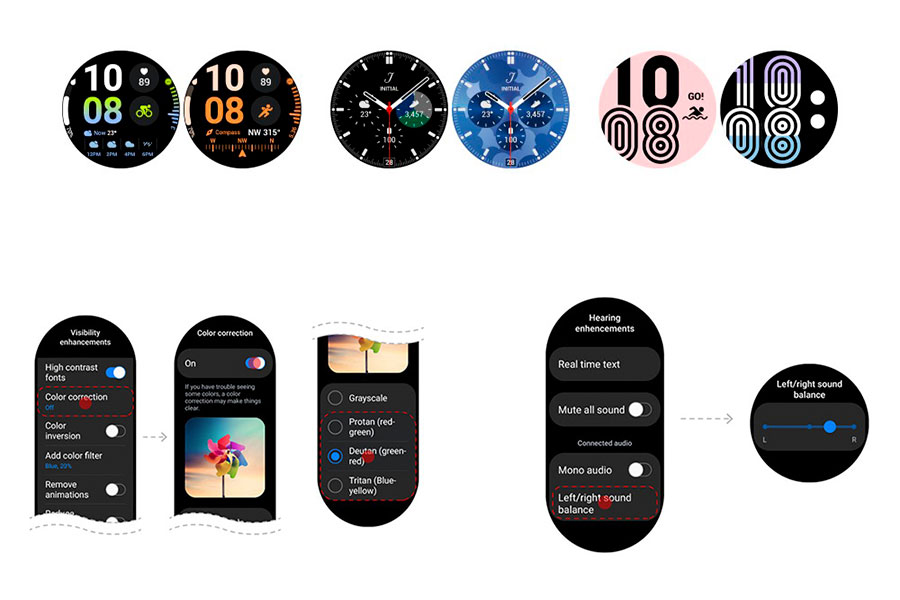 One UI Watch4.5 agrega una experiencia de escritura más completa, una forma más fácil de hacer llamadas y una serie de nuevas funciones de accesibilidad intuitivas, que juntas hacen del Galaxy Watch un paquete más completo.