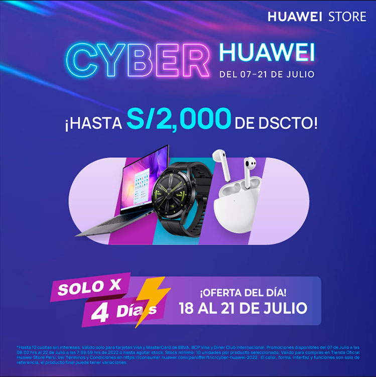 Sigue el Cyber Gana 18 000 en productos Huawei