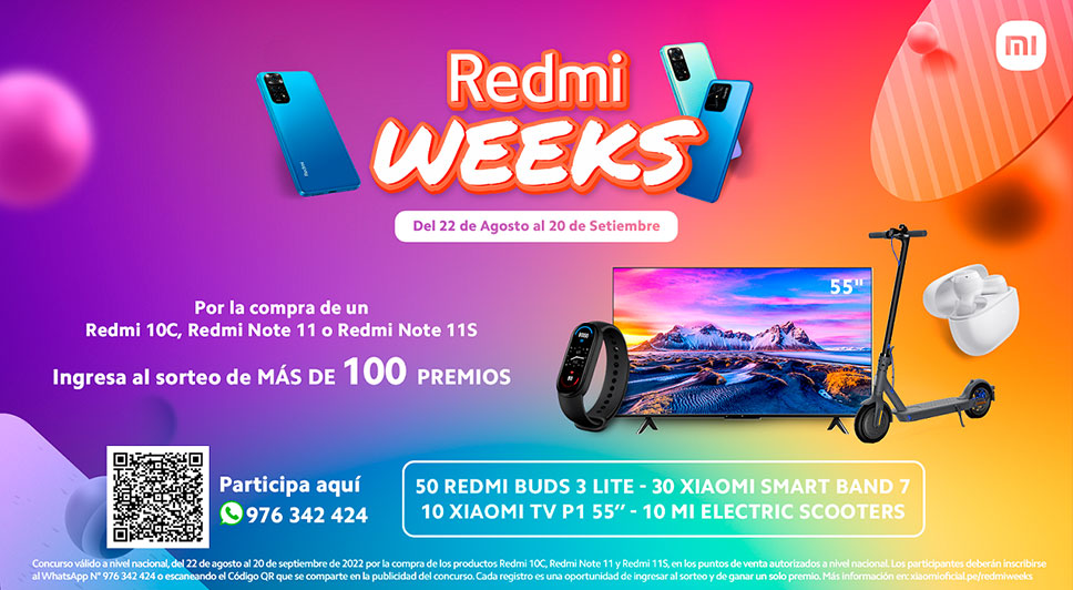 Redmi Weeks: conoce qué dispositivos te permitirán ganar increíbles premios