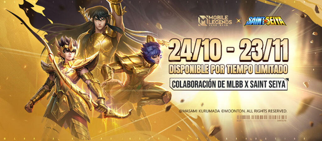 Mobile Legends Bang Bang lanza colaboración con los Caballeros del Zodiaco