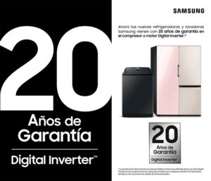 Samsung amplía a 20 años la garantía de los electrodomésticos con Digital Inverter