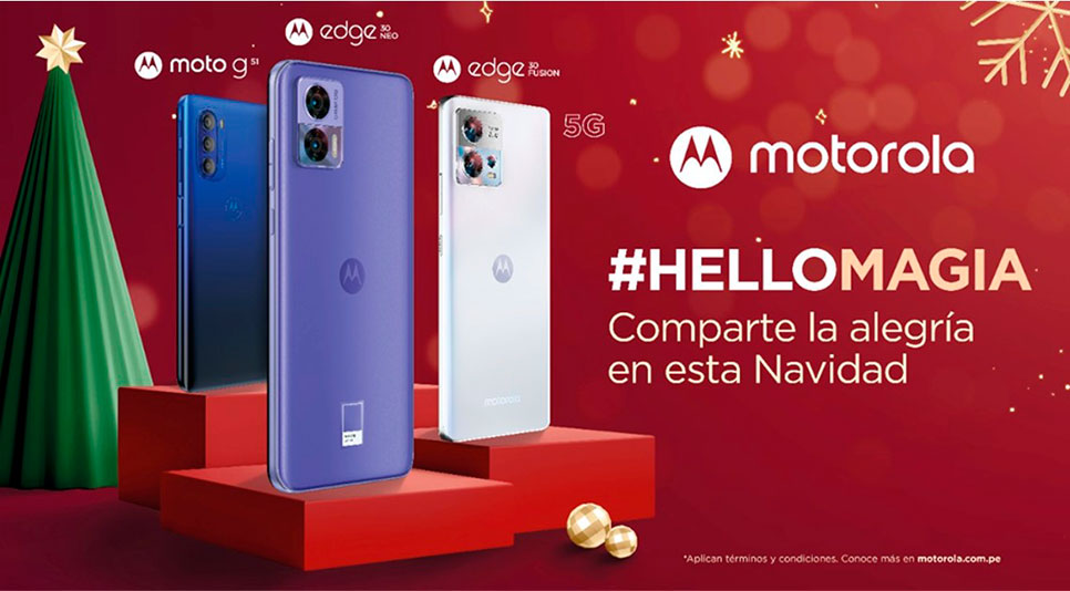 Celebra la Navidad con lo último de la tecnología en smartphones motorola