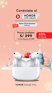 HONOR Live Sales Aprovecha los descuentos navideños de hasta más de 50%