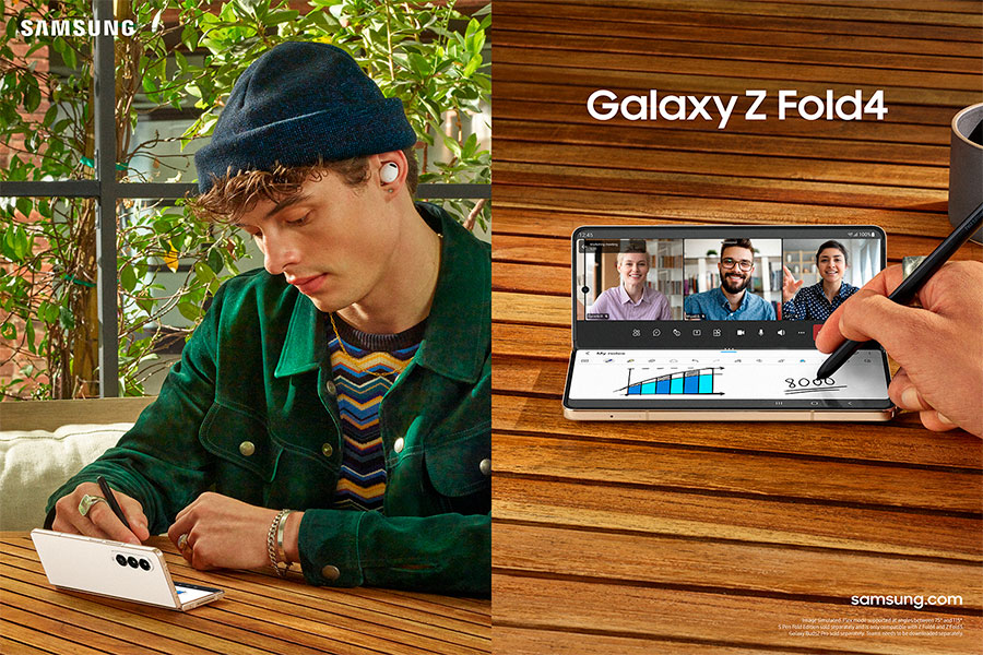 Accede a tus aplicaciones favoritas al mismo tiempo y en una sola pantalla con Galaxy Z Fold4