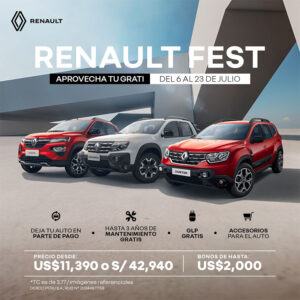 ¿Buscas renovar tu vehículo o comprar uno nuevo? llega ‘Renault Fest’ con grandes ofertas