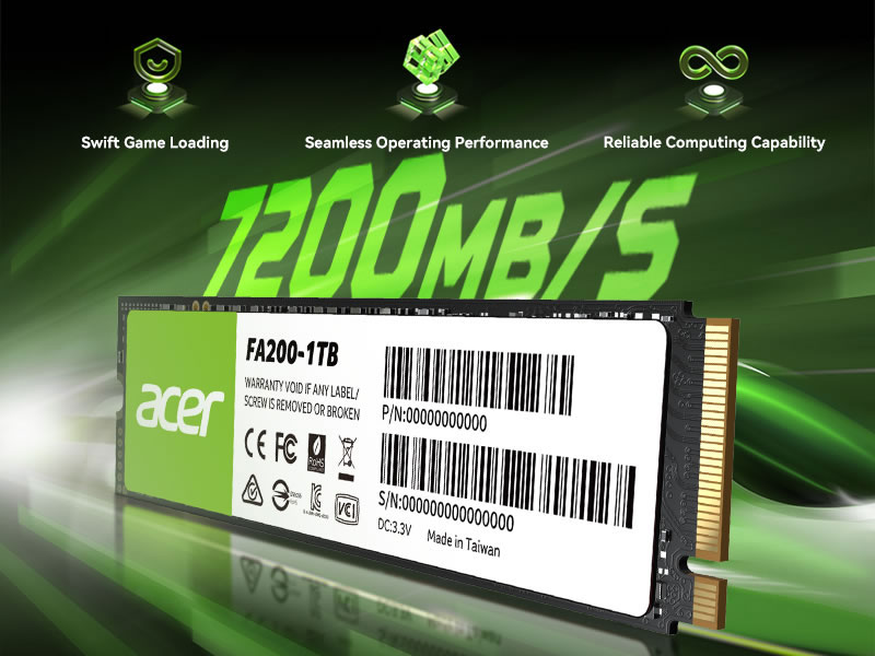 BIWIN lanza el SSD Acer FA200 con interfaz NVMe PCIe Gen4