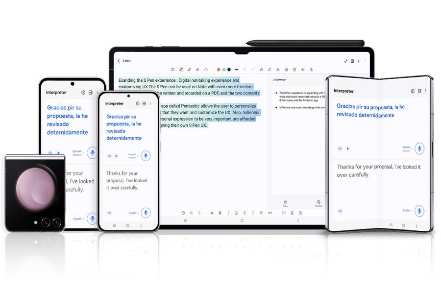 Galaxy AI llega a las series Galaxy S23, Z Fold5, Z Flip5 y Tab S9