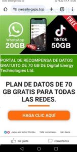 Mensajes de WhatsApp con una falsa oferta de gigabytes gratis ESET