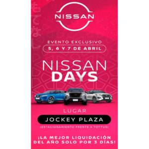 "Nissan Days": Campaña ofrece Mejor Liquidación del Año en vehículos del 5 al 7 de abril