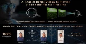 HONOR presenta la primera protección ocular IA Defocus y la primera detección IA Deepfake del sector