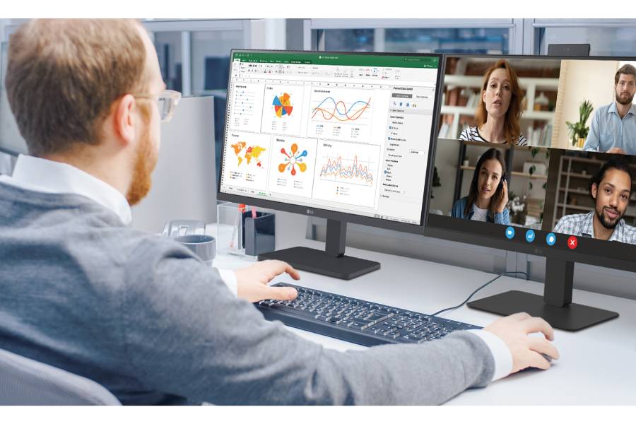 LG presenta nuevos monitores empresariales diseñados para mejorar la productividad y la comodidad ergonómica