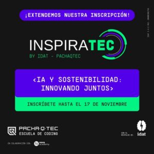 IDAT convoca a los jóvenes más innovadores del Perú para liderar la Hackaton InspiraTec