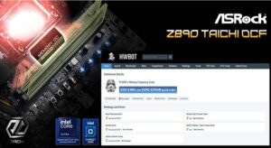 ASRock rompió un récord mundial de overclocking de memoria con su motherboard Z890 Taichi OCF