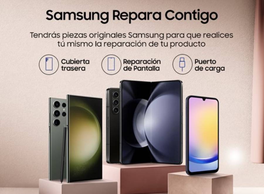 Samsung amplía el programa Repara Contigo para los modelos de la línea Galaxy S23, Galaxy A25 y Galaxy Z Flip5 y Z Fold5