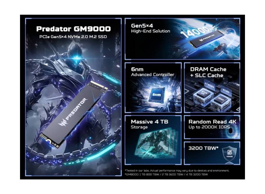 BIWIN presentó su SSD Predator GM9000 con interfaz PCIe Gen5 y velocidades de hasta 14000 MB_s