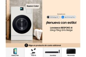 Samsung lanza modelo exclusivo de la Lavaseca Bespoke AI en su tienda Online