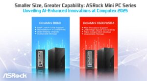 ASRock presenta motherboards, monitores, Mini PC y fuentes de alimentación en Computex 2025