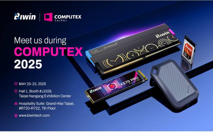 Biwin presenta en Computex 2025 sus soluciones de almacenamiento y memoria
