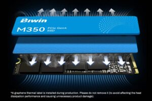 Biwin presentó su SSD M350 con interfaz PCIe Gen4 y velocidades de hasta 6000 MB/s