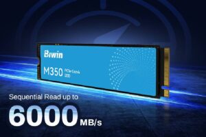 Biwin presentó su SSD M350 con interfaz PCIe Gen4 y velocidades de hasta 6000 MB/s