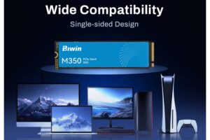 Biwin presentó su SSD M350 con interfaz PCIe Gen4 y velocidades de hasta 6000 MB/s