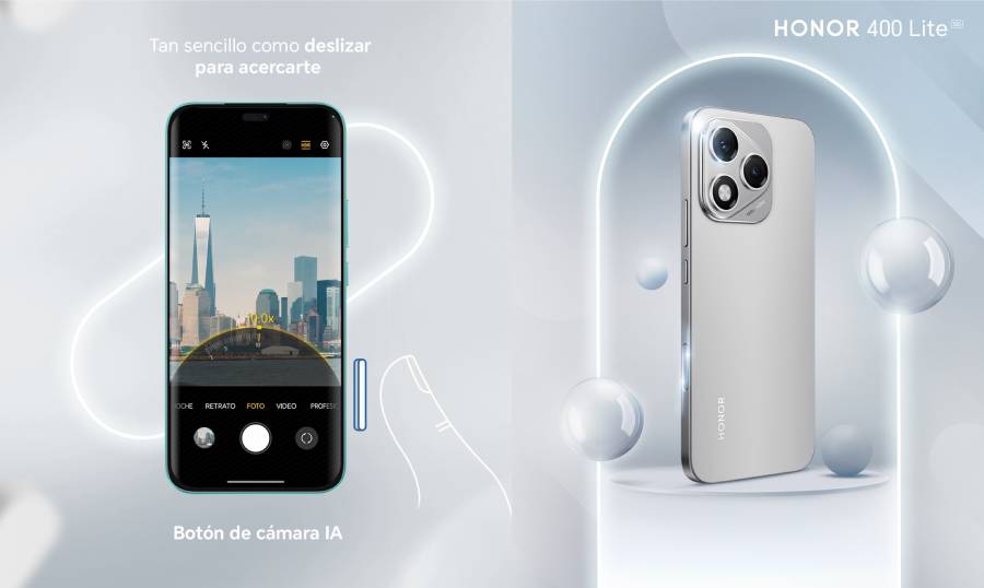 Creatividad a tope con el botón de cámara IA del HONOR 400 Lite y Gemini