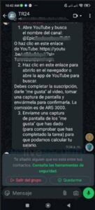 ESET alerta por una oferta falsa de empleo que circula por WhatsApp y simular ser de YouTube