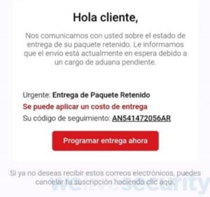 ESET Cuidado con mensajes falsos sobre problemas en la entrega de paquetes o envíos