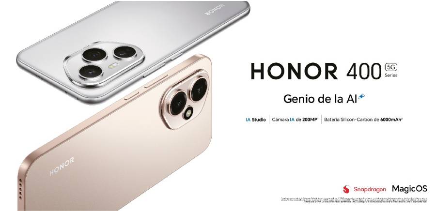 Llegó a Perú la Serie HONOR 400 con IA Studio, cámara de 200MP y batería de Silicon-Carbon