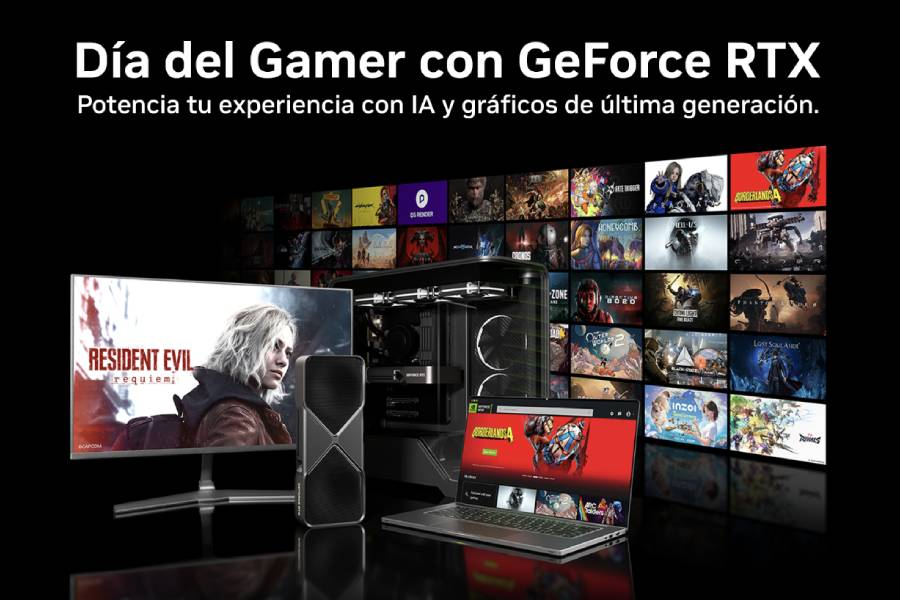 NVIDIA conmemora el Día del Gamer con promociones en tarjetas gráficas, PC gamer y laptops GeForce RTX