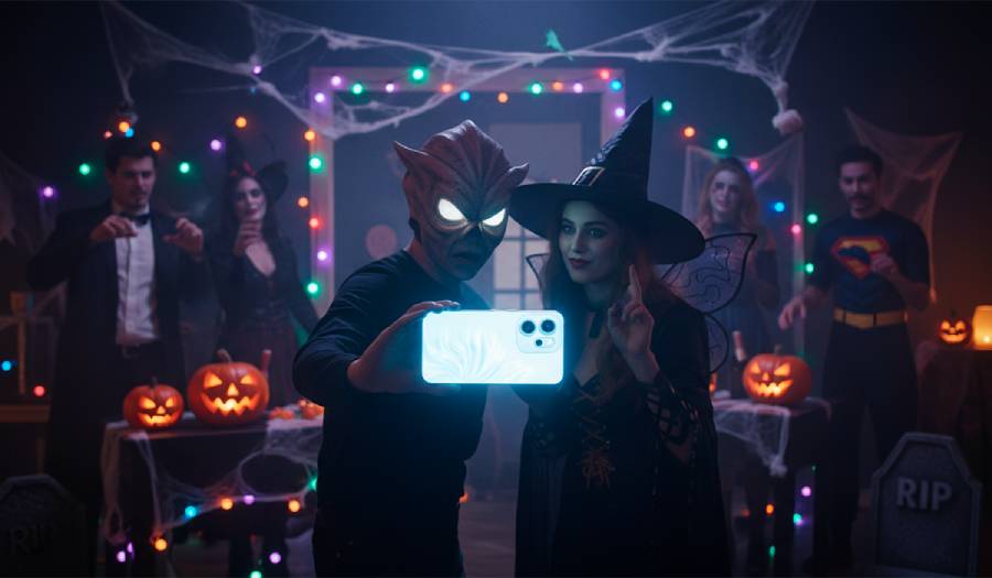 ¿Fiesta de Halloween por la noche? Captura cada espeluznante detalle en fotos nítidas con el OPPO Reno14 F