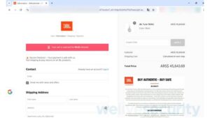 Página falsa se hace pasar por JBL para robar datos bancarios ESET