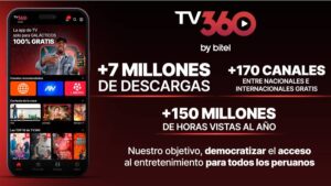 Plataforma streaming que ofrece TV 100% gratis supera los 7 millones de usuarios en Perú Bitel