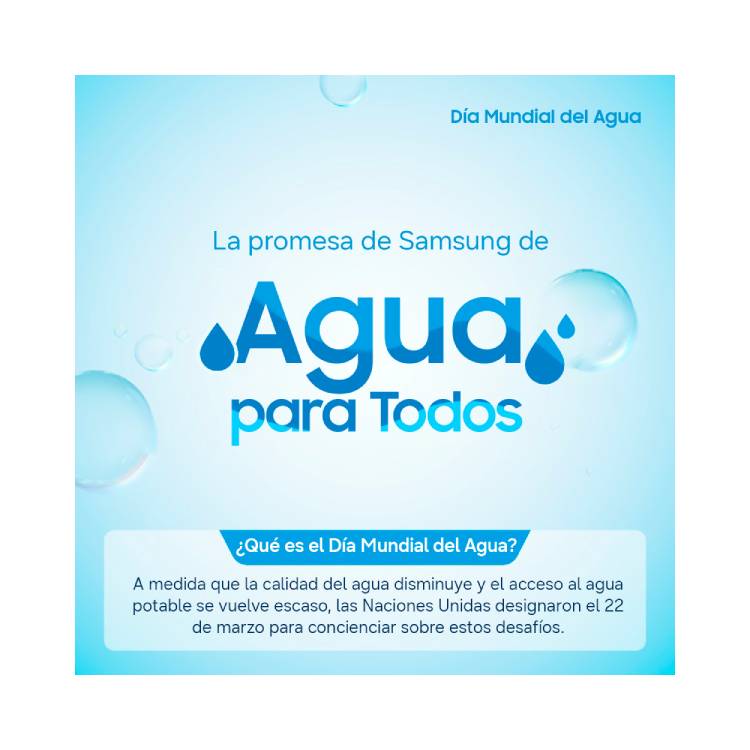 [Día Mundial del Agua] La promesa de Samsung de agua para todos