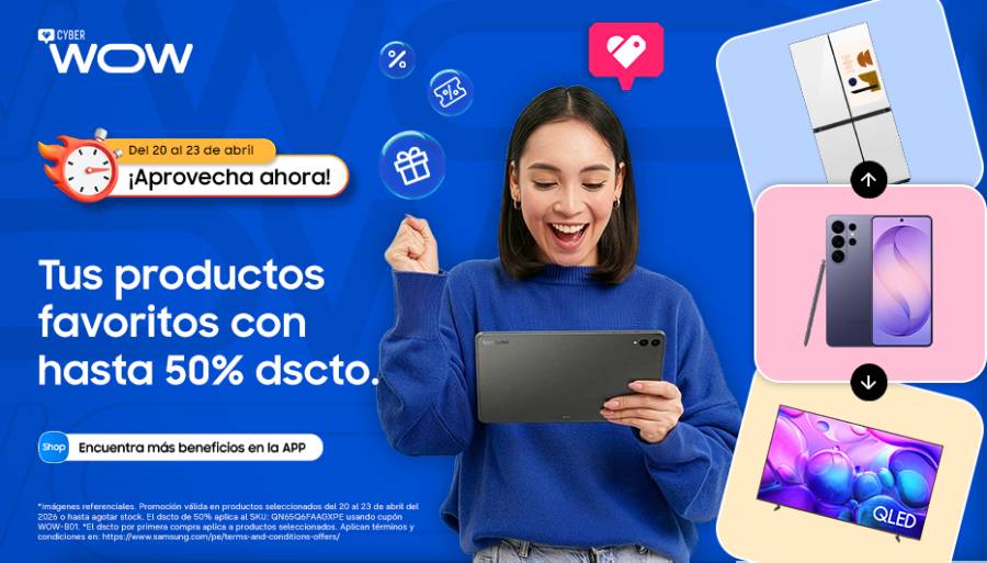Cyber Wow: Samsung Perú ofrece descuentos de hasta 50% en sus mejores productos con beneficios exclusivos