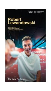 Chery presenta a Robert Lewandowski como su nuevo embajador global