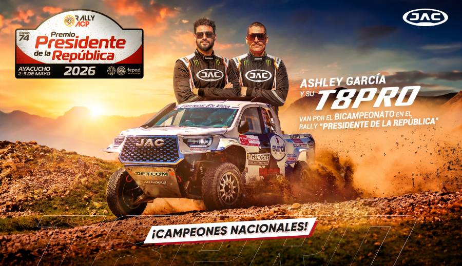 JAC Motors y Ashley García inician el camino al bicampeonato junto a su JAC T8 PRO en el Rally Premio Presidente de la República