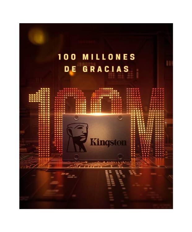 Kingston marca importante hito al llegar a 100 millones de unidades vendidas de SSD a 400 a nivel mundial