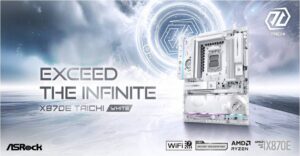 ASRock presentó su nuevo motherboard X870E Taichi White