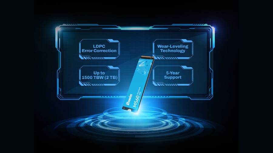 Biwin presenta el SSD M560 con interfaz PCIe Gen5 y velocidades de hasta 11.000 MB/s