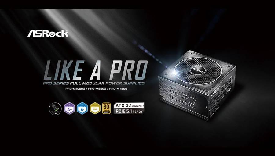 ASRock lanzó su nueva línea PRO de fuentes de alimentación modulares