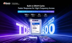 BIWIN lanzó el SSD industrial TDS600, creado para videovigilancia, IA y Edge Computing