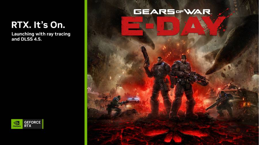 NVIDIA: El juego Gears of War: E-Day se lanza el 6 de octubre con DLSS 4.5 y Ray Tracing.
